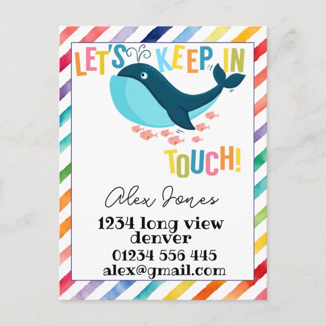 Carte Postale KIds restez en contact KIT (Devant)