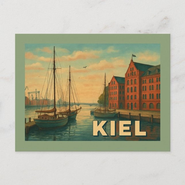 Carte Postale Kiel Allemagne Art de ville (Devant)