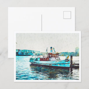 Carte Postale Kiel Allemagne Belle Peinture Paint Ville Paysage