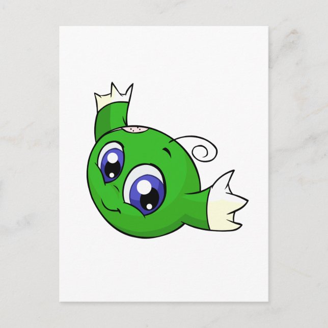Carte Postale Kiko vert de tourbillonnement (Devant)