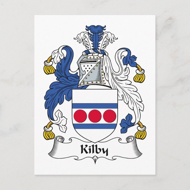 Carte Postale Kilby Family Crest (Devant)