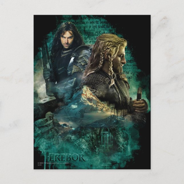 Carte Postale Kili & Fili Over Erebor (Devant)