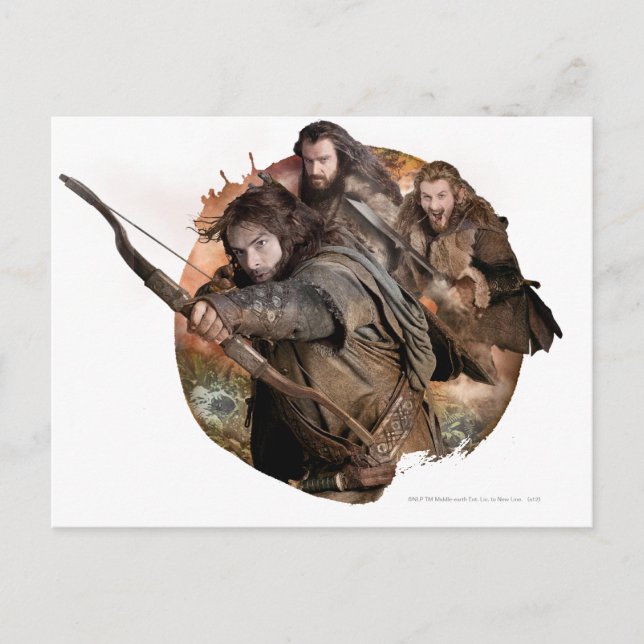 Carte Postale Kili, THORIN OAKENSHIELD™ et Fili (Devant)
