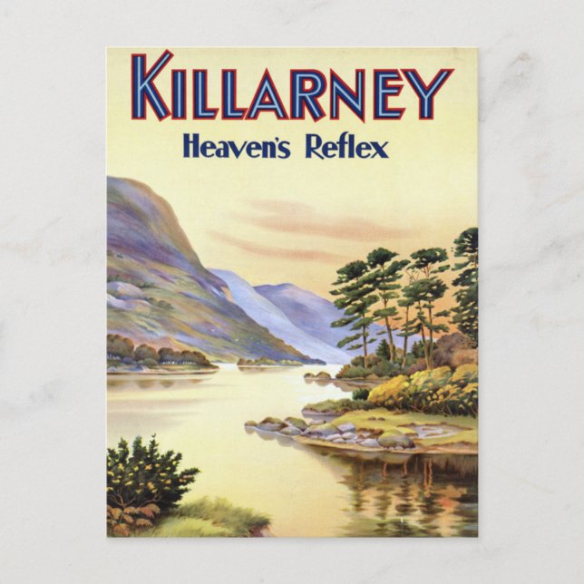 Carte Postale Killarney, le réflexe du ciel (Devant)