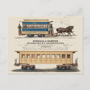 Carte Postale Kimball & Gorton Philadelphia R.R. Manufacture aut