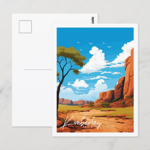 Carte Postale Kimberley Australia illustration de voyage vintage