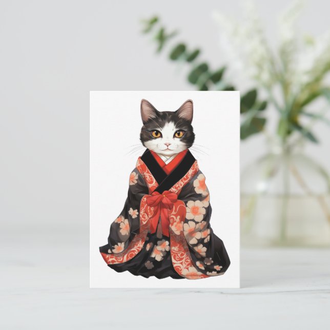 Carte Postale Kimono Cat (Debout devant)