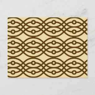 Carte Postale Kimono imprimé, bronzé et chocolat