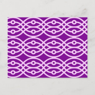 Carte Postale Kimono imprimé, violet et lavande