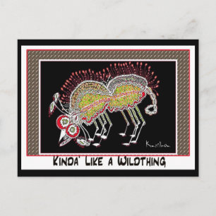 Carte Postale "KINDA" COMME UN SAUVAGE"commerce de collection