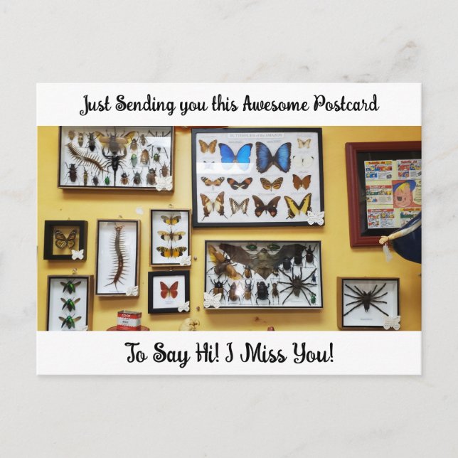 Carte Postale Kinda Déplaisant "Je te manque", Dit Hi Postcard (Devant)