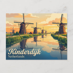 Carte Postale Kinderdijk Pays-Bas