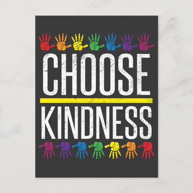 Carte Postale Kindness Choose Genre - Stop Bullies Diffuser L'Am (Devant)