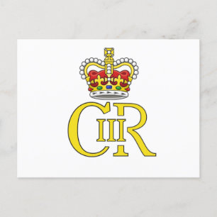 Carte Postale King Charles III cypher postcard