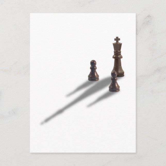 Carte Postale King et deux pions (Devant)