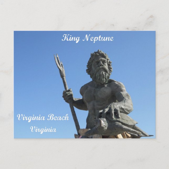 Carte Postale King Neptune, Virginia Beach, Virginia (Devant)