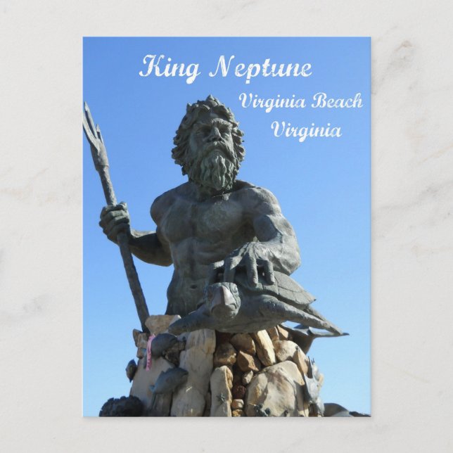 Carte Postale King Neptune, Virginia Beach, Virginia (Devant)