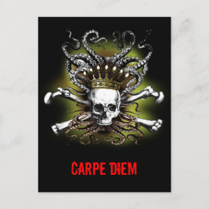 Carte postale King Squid Skull Carpe Diem