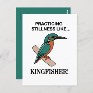 Carte Postale Kingfisher Pratiquant La Sticité Comme Kingfisher