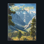 Carte Postale Kings Canyon National Park Illustration Art de voy<br><div class="desc">Kings Canyon dessin vectoriel. Le parc est connu pour ses énormes séquoias,  notamment le géant General Grant Tree à Grant Grove.</div>