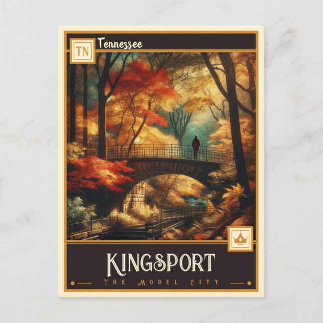Carte Postale Kingsport, Tennessee | VINTAGE (Devant)