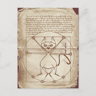 Carte postale Kinky Vitruvian Kitty