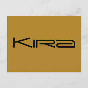 Carte Postale Kira, caractère de Orphan Black, police géométriqu