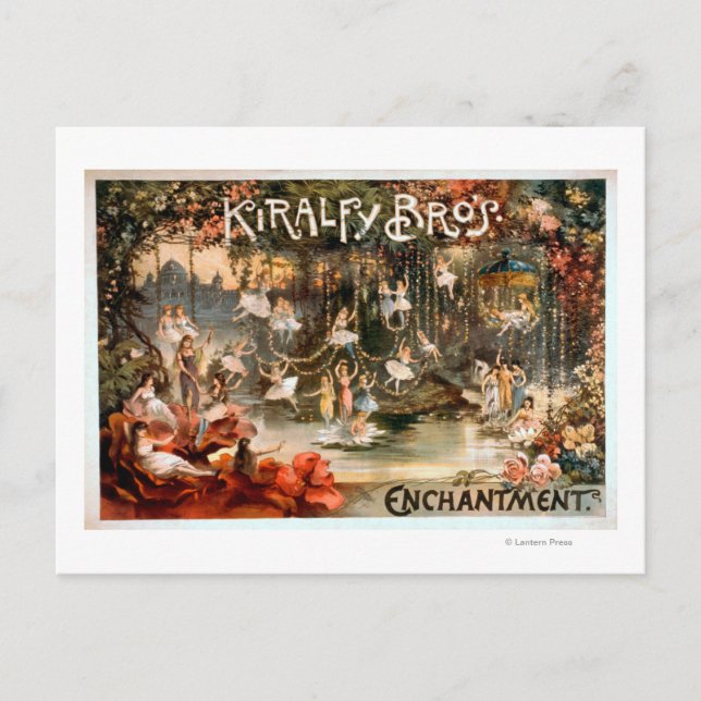 Carte Postale Kiralfy Brothers Enchantment Affiche théâtrale (Devant)