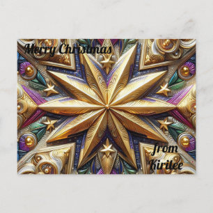 Carte Postale KIRILEE ~ CHRISTMAS ~ motif étoile 3D ~
