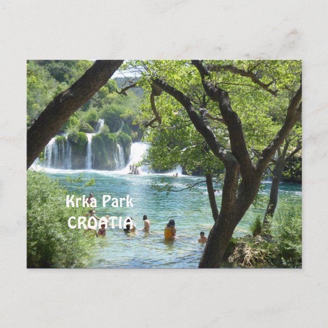 Carte Postale Kirka Cascades Croatie Voyage Pittoresque (Devant)