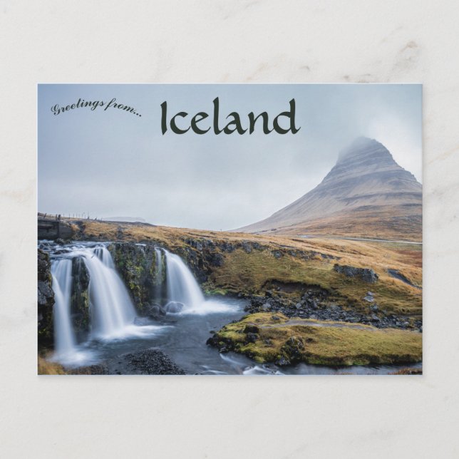 Carte Postale Kirkjufell Mountain et Falls Islande (Devant)