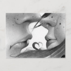 Carte Postale Kiss jeune couple