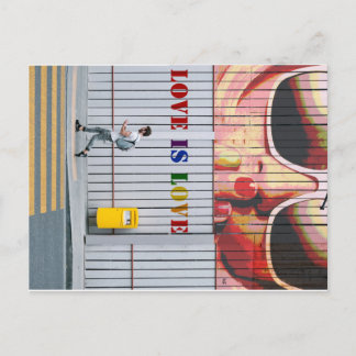 carte postale Kiss-Love Is Love Gay/Lesbian
