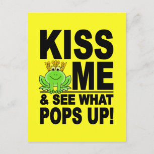 Carte postale KISS ME Frog, personnalisable