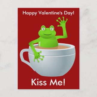 Carte postale Kiss Me Frog Valentines