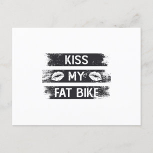 Carte Postale Kiss My Fat Vélo Vélo Vélo VTT VTT VTT VTT VTT VTT