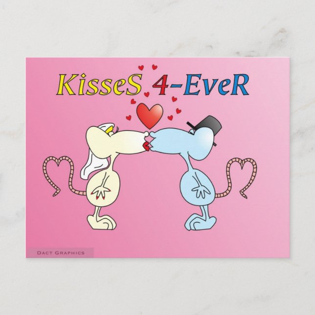 Carte postale "KisseS 4-Ever rats" (Devant)