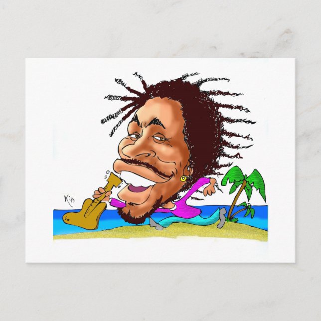 Carte Postale Kisses from Jamaica BOB (Devant)