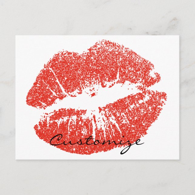Carte Postale Kissing Red lips (Devant)