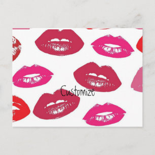 Carte Postale Kissing Red lips