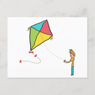Carte Postale Kite Flying