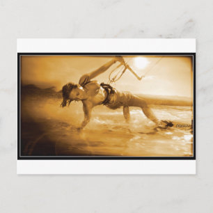 Carte Postale Kiteboarding girl