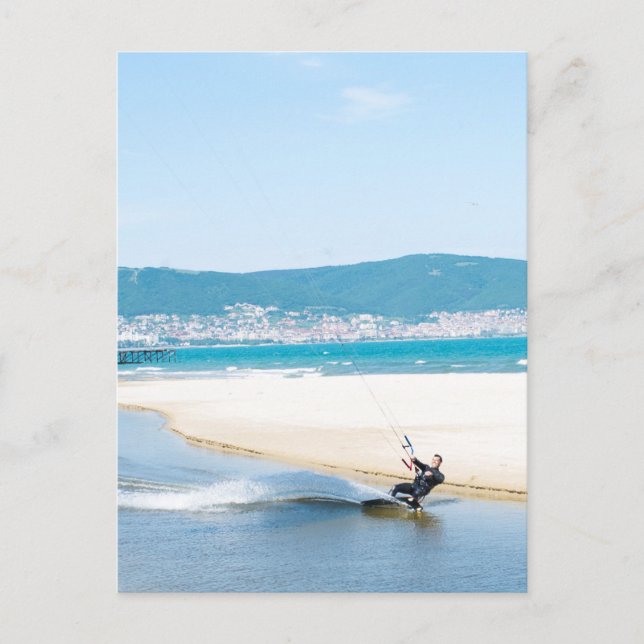 Carte Postale Kitesurfeur (Devant)