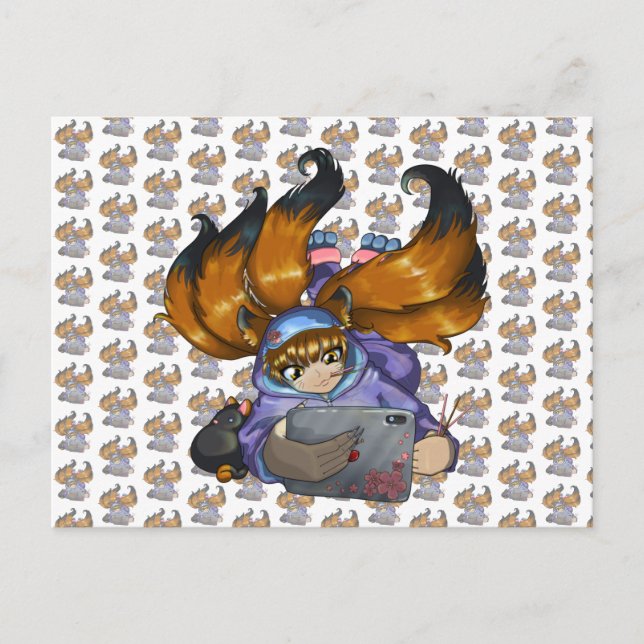 Carte Postale Kitsune (Devant)
