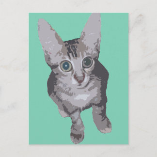 Carte Postale Kitten Big Eyes Pop Art