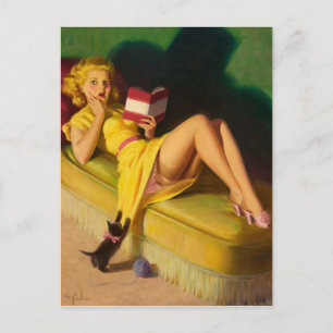 Carte Postale Kitten joueur