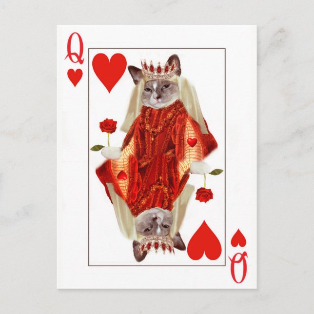 Carte postale Kitten Queen of Hearts (Devant)