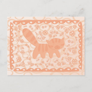 Carte Postale Kitten rouge1