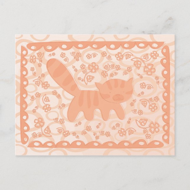 Carte Postale Kitten rouge1 (Devant)