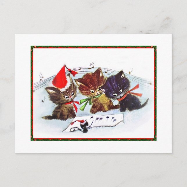 Carte Postale Kitties avec souris Maestro (Devant)